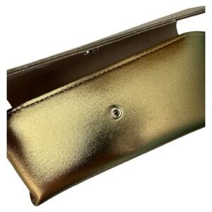 Gold Metallic REBECCA MINKOFF EYEGLASSES LEATHER CASE